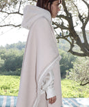 CAPE WITH HOODIE OFF-WHITE