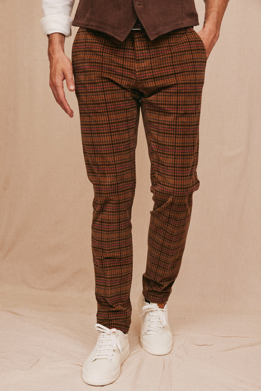 SMOOTH CORD TROUSERS NUT